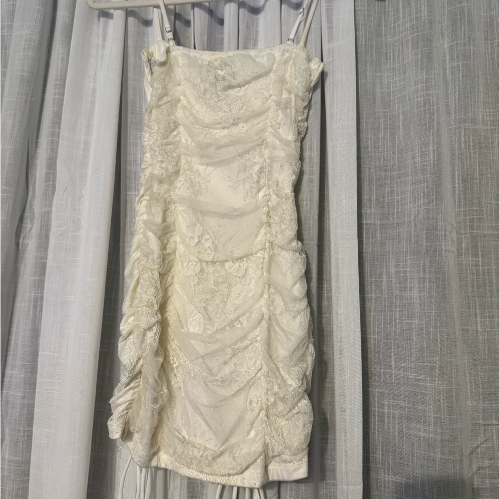 Princess Polly Cream Lace Mini Dress